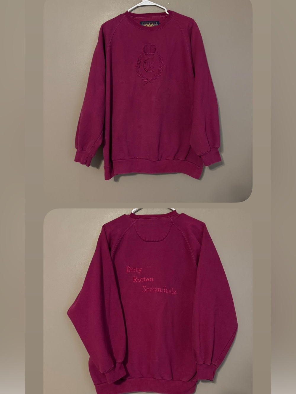 VTG Ralph Lauren Chaps Boy Scout Label Maroon Crest Embroidered Crewneck Mens XL
